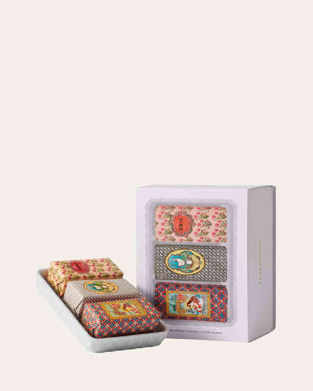 Classico Mini Soap and Soap Dish Gift Set, 3 x 1.8 oz.
